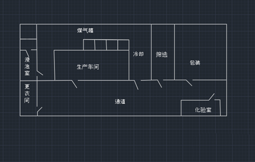 cad怎么畫廠房的線條平面圖?