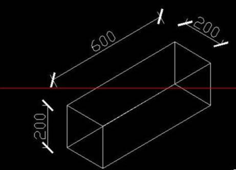 CAD使用斜二測方法繪制長方體的妙用