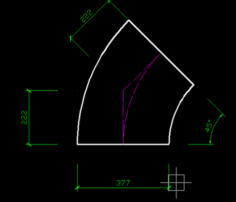 CAD如何根據規(guī)定度數繪制彎頭？